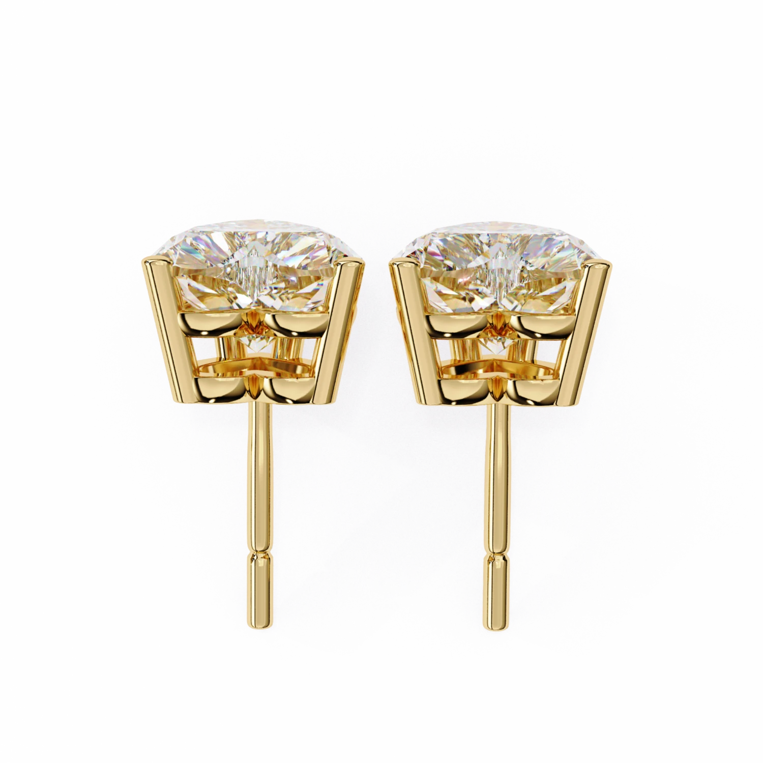 Forever Heart Diamond Stud Earrings