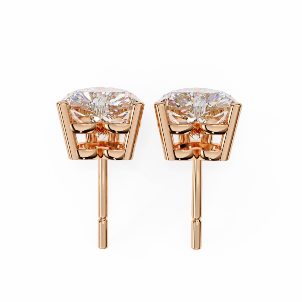 Forever Heart Diamond Stud Earrings