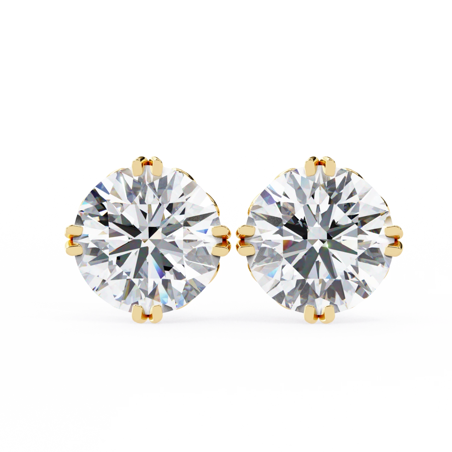 Elegant Solitaire Studs (Solitaire Prices Separate) 1 Elegant Solitaire Studs For Festival
