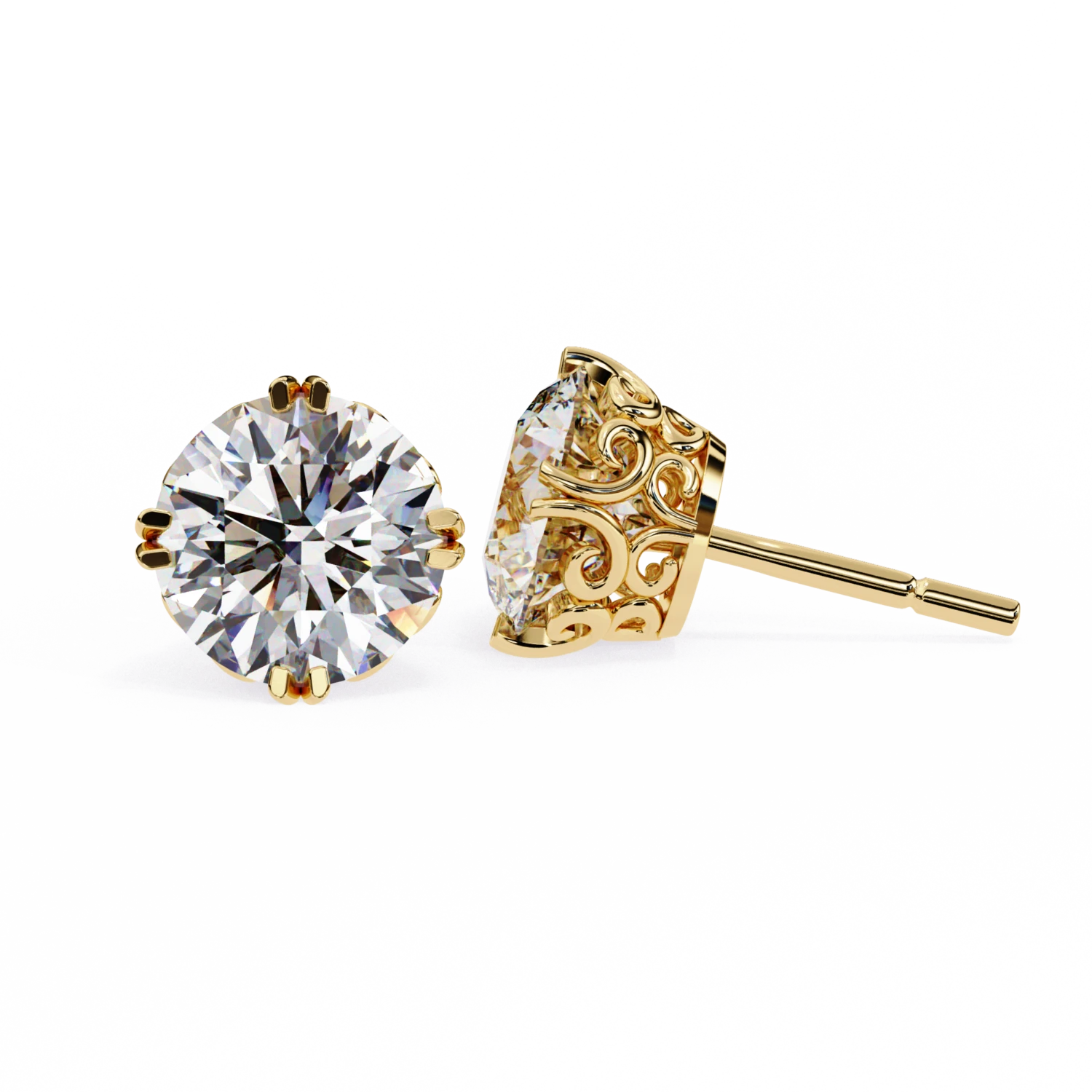 Elegant Solitaire Studs