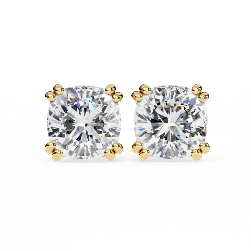 Classic Cushion Studs (Solitaire Prices Separate) 1 Classic Cushion Studs