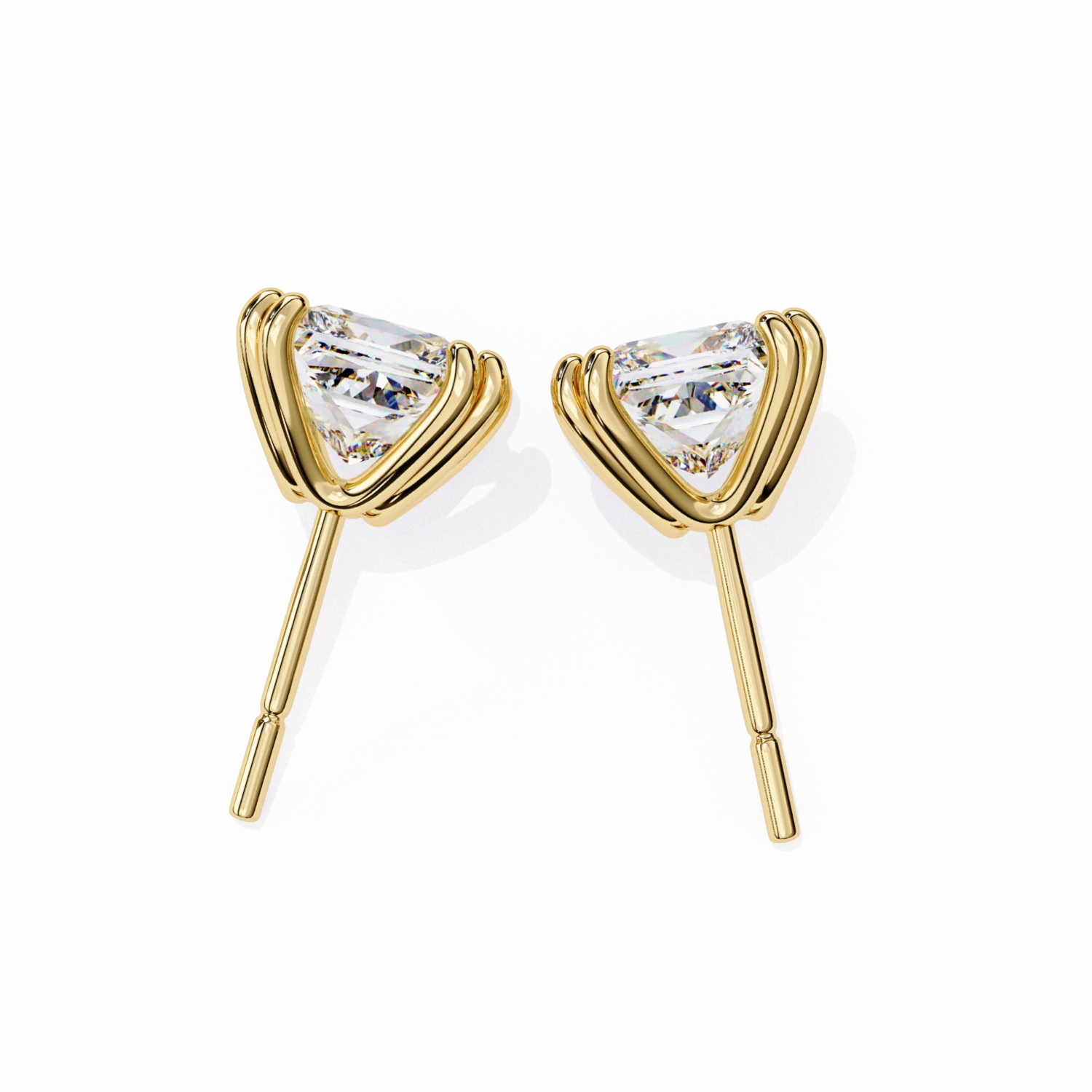 Dazzling Princess Cut Studs