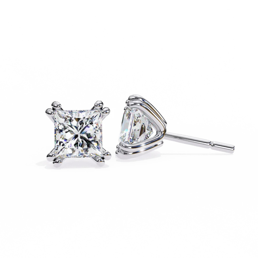 Dazzling Princess Cut Studs