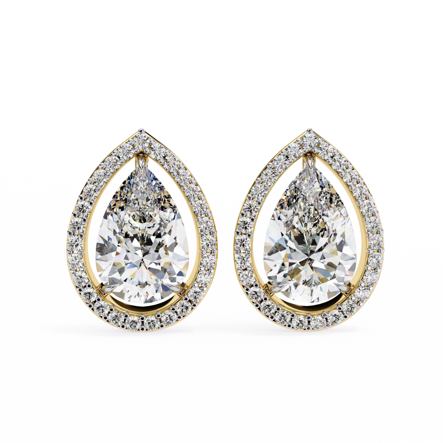 Radiant Pear-Shaped Diamond Earrings (Solitaire Prices Separate) 1 Radiant Pear-Shaped Diamond Earrings