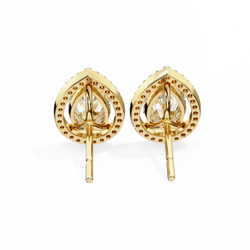 Radiant Pear-Shaped Diamond Earrings