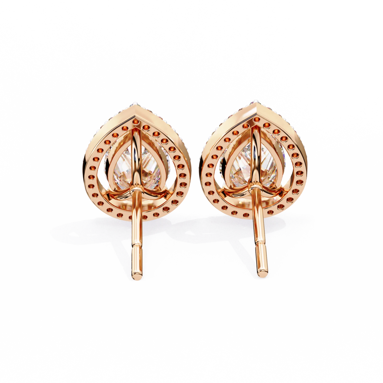 Radiant Pear-Shaped Diamond Earrings