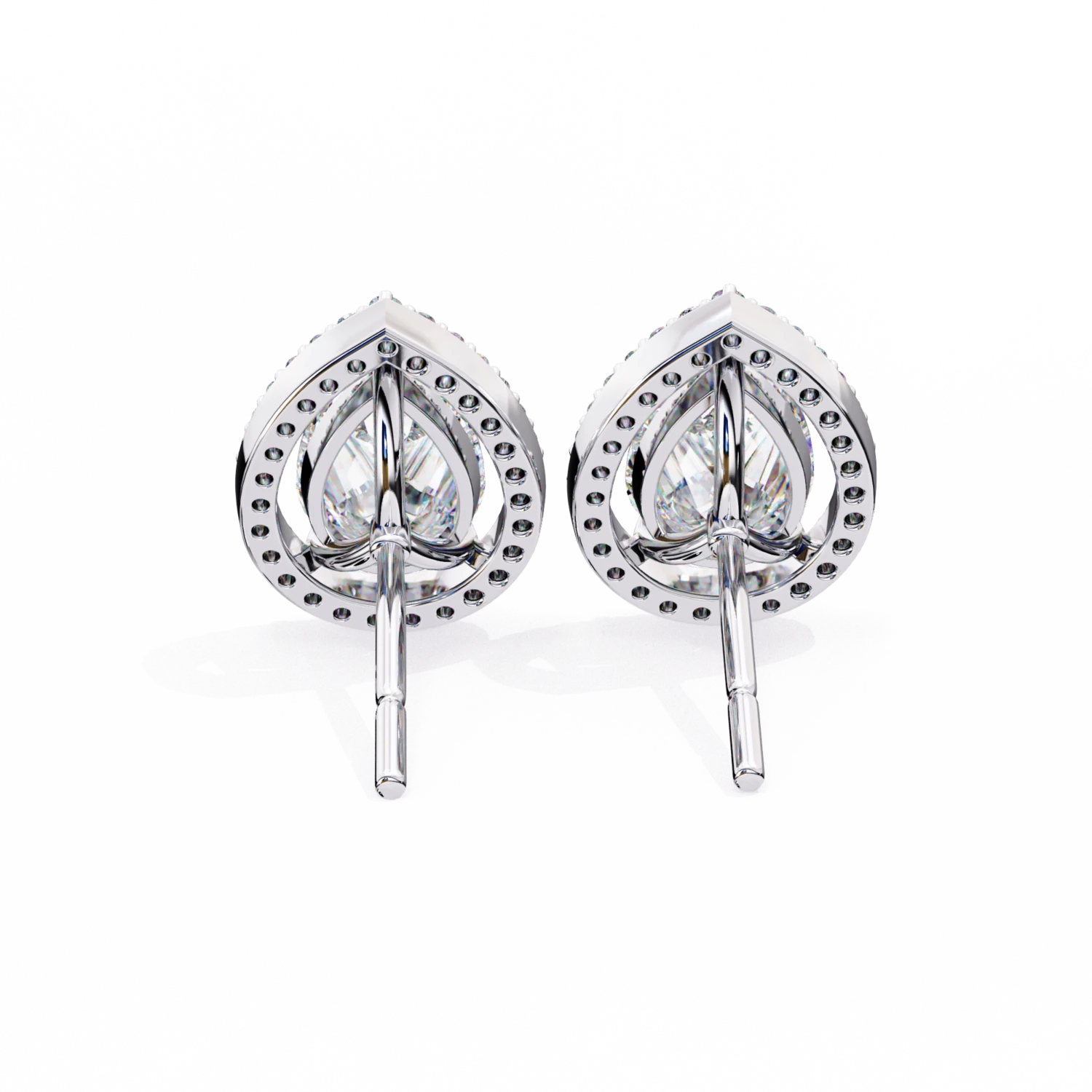 Radiant Pear-Shaped Diamond Earrings