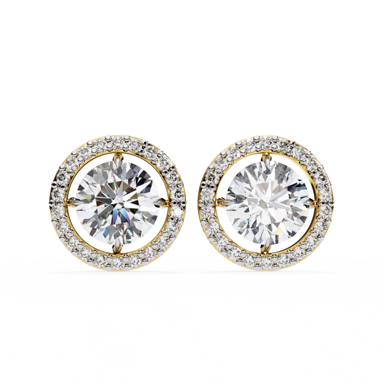 Elegant Circle Diamond Studs