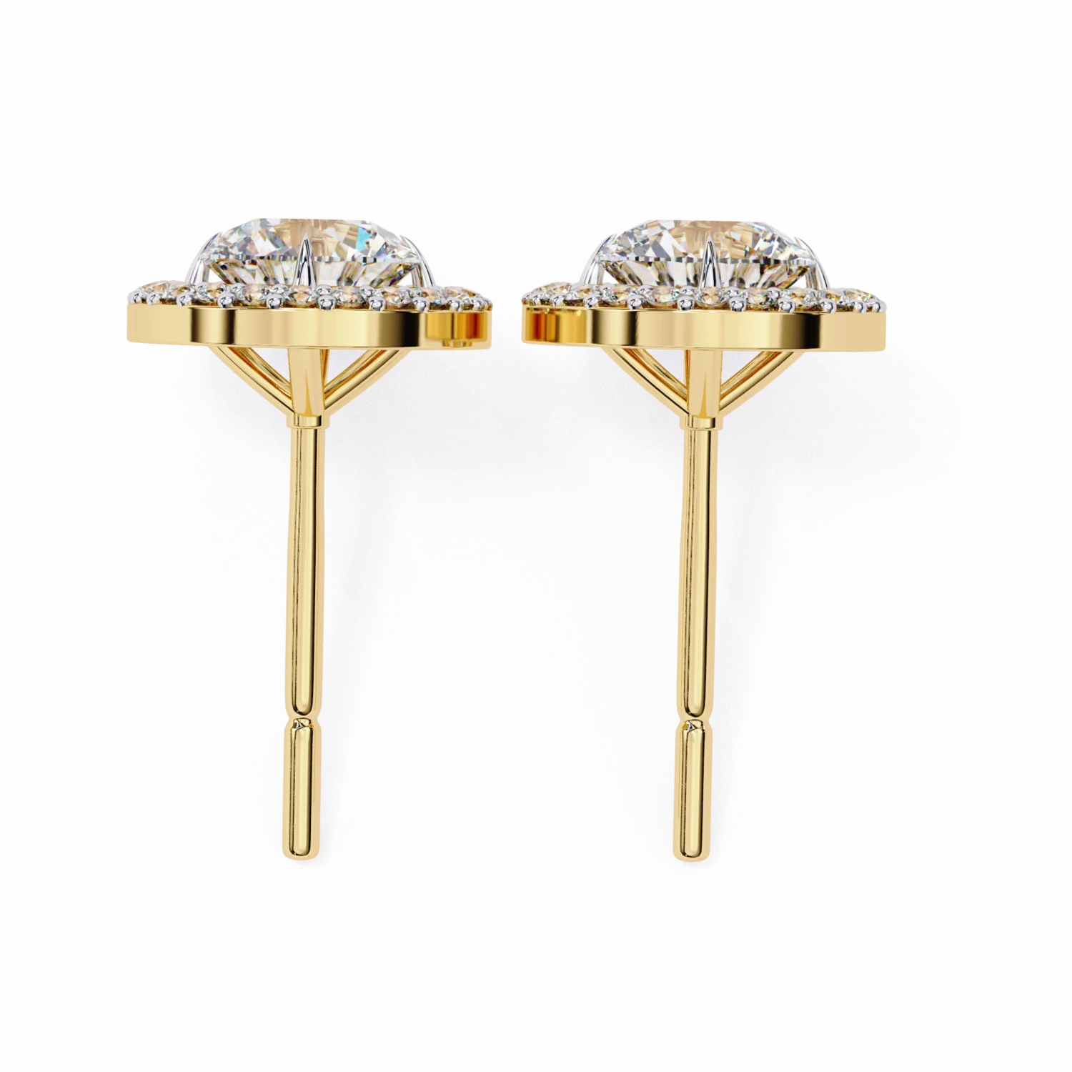 Elegant Circle Diamond Studs