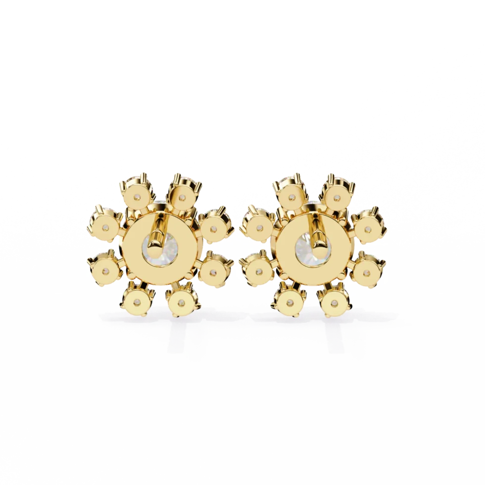Sparkling Flower Studs Earrings