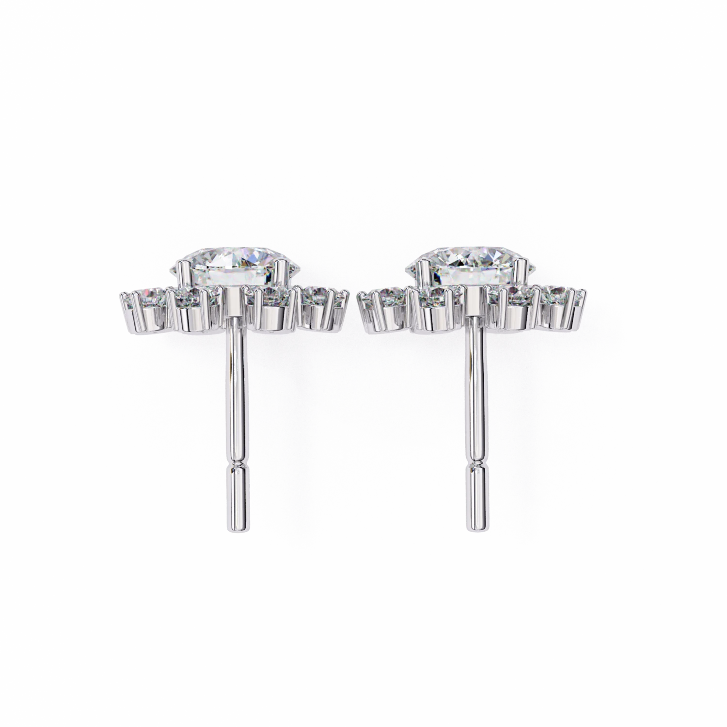 Sparkling Flower Studs Earrings