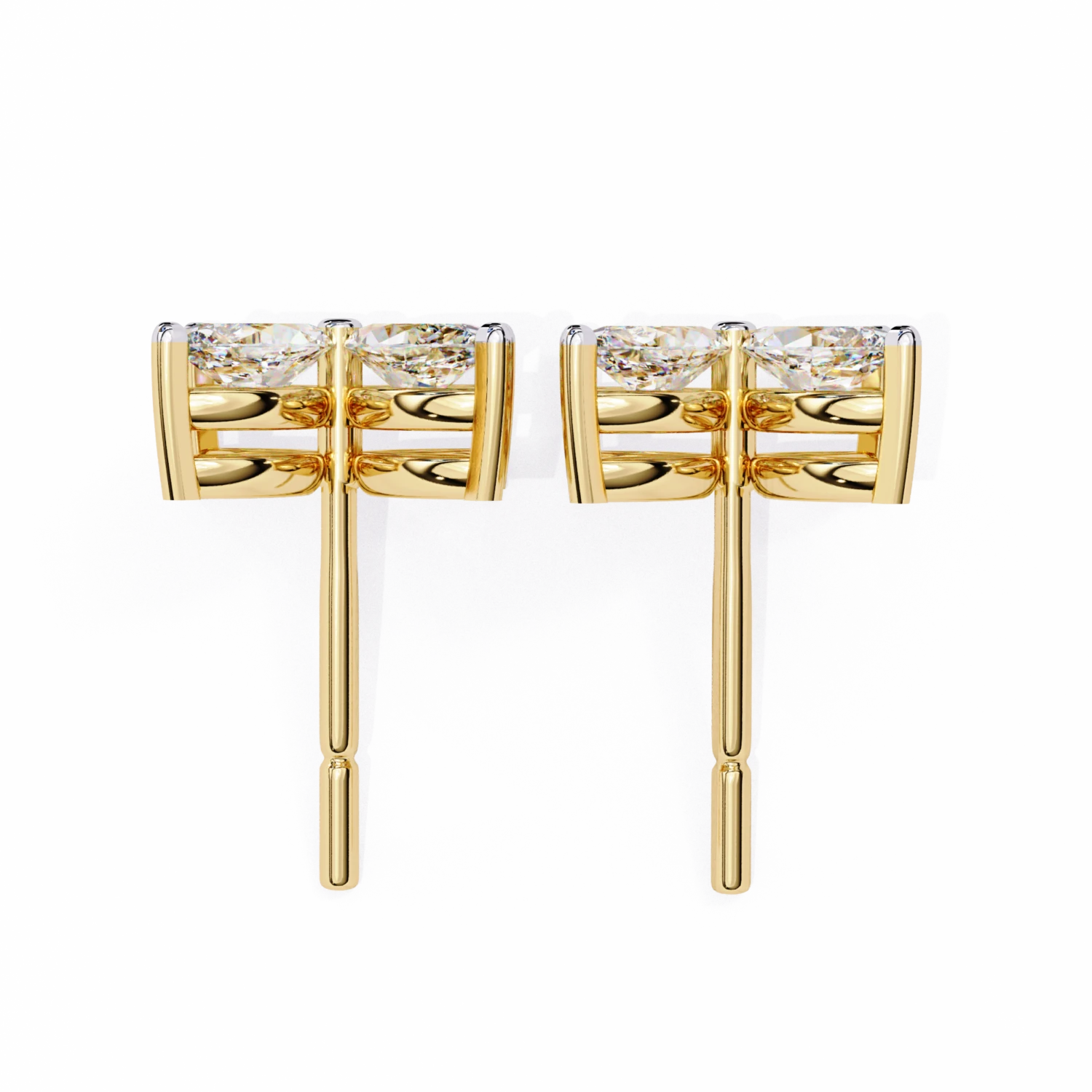 Shimmering Floral Stud Earrings