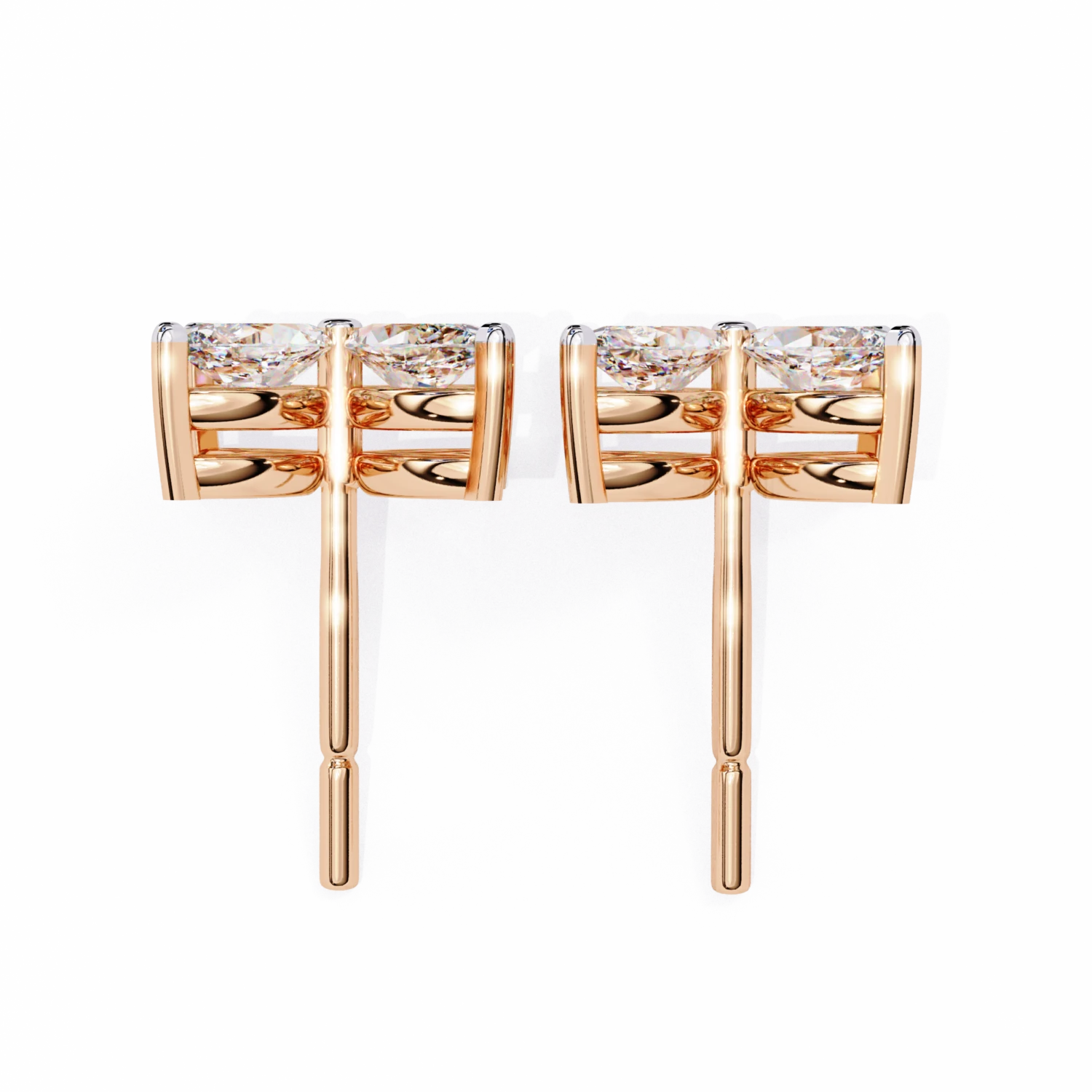 Shimmering Floral Stud Earrings