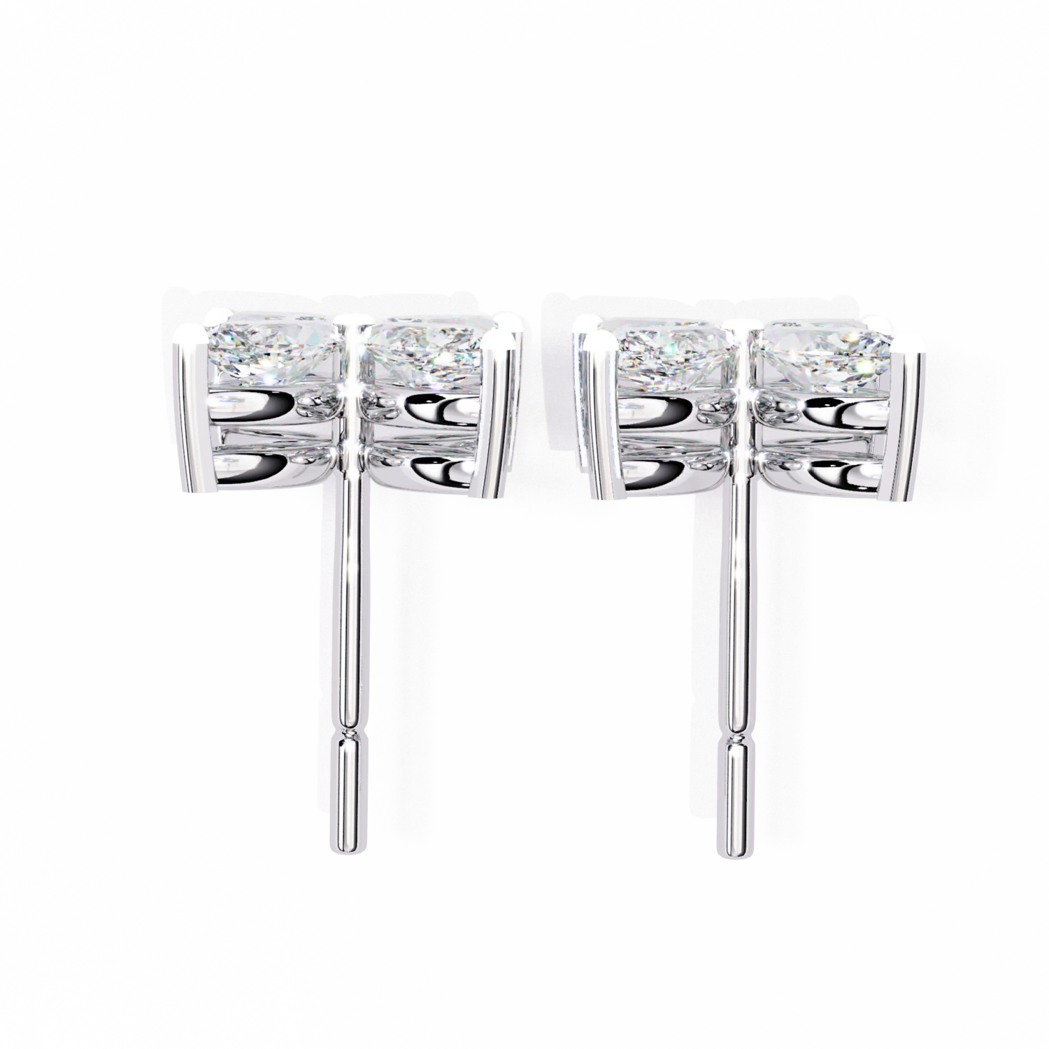 Shimmering Floral Stud Earrings
