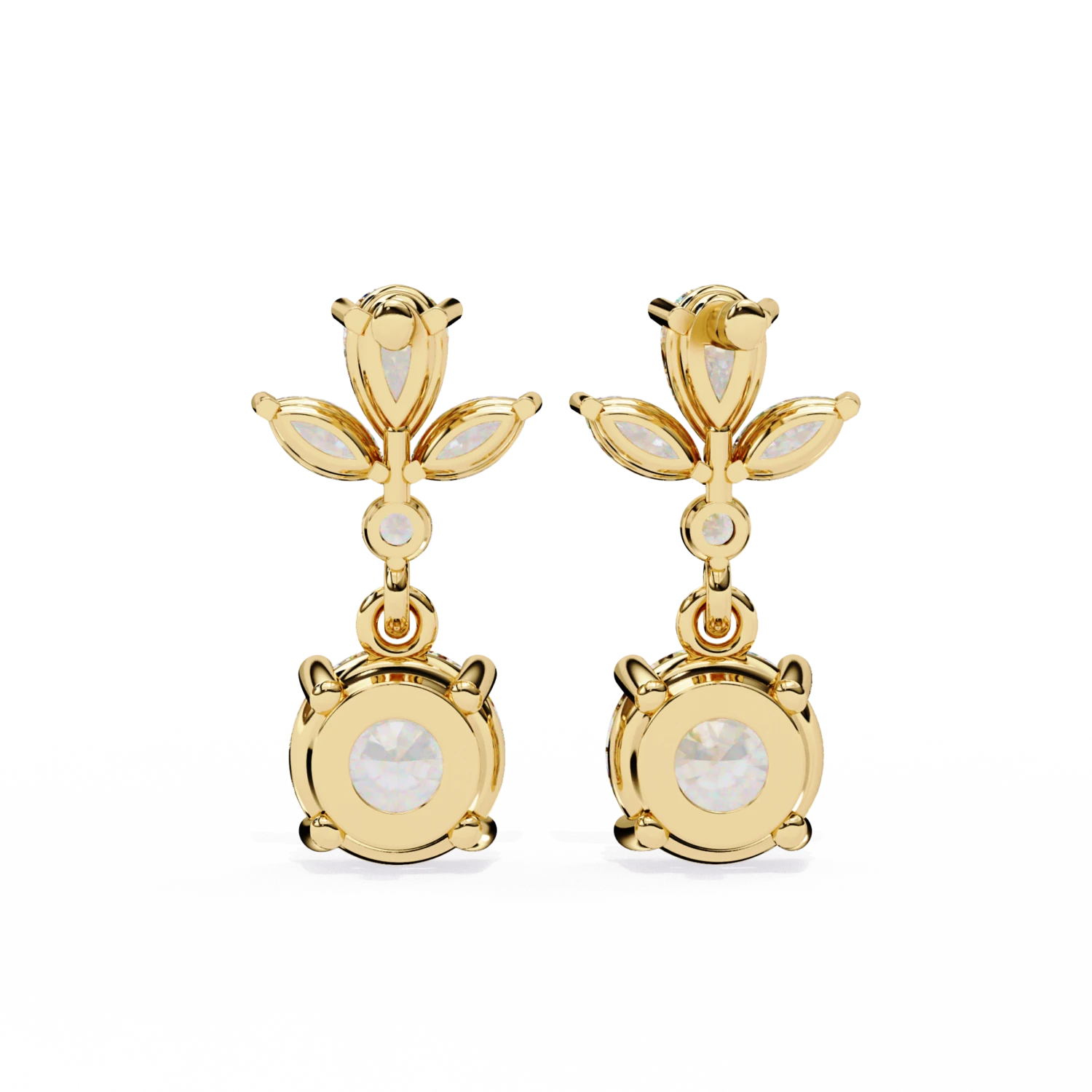 Celestial Blossom Earrings (Solitaire Prices Separate)