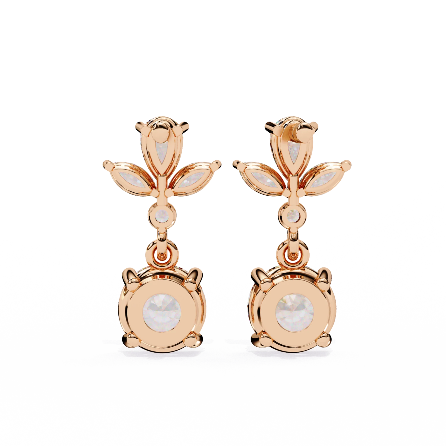 Celestial Blossom Earrings (Solitaire Prices Separate)