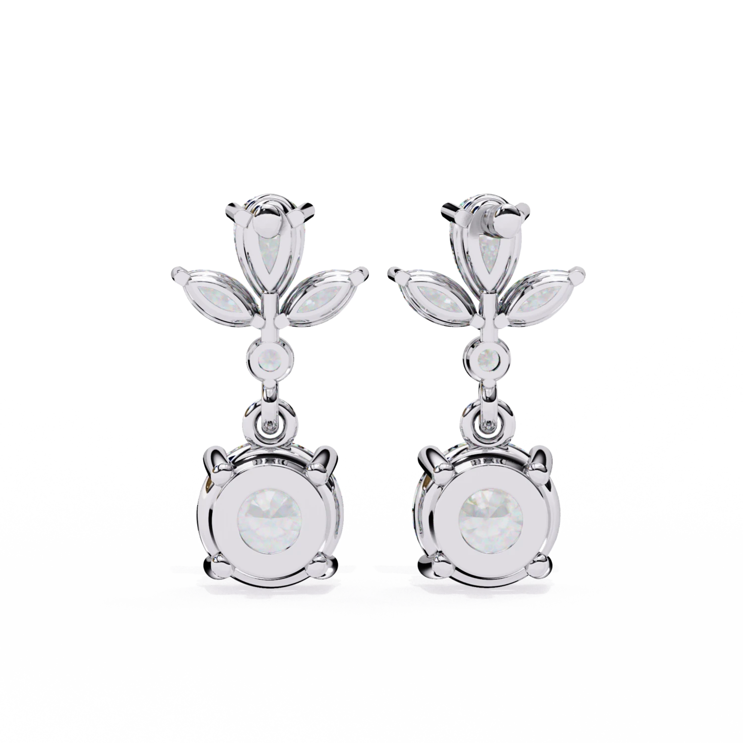 Celestial Blossom Earrings (Solitaire Prices Separate)