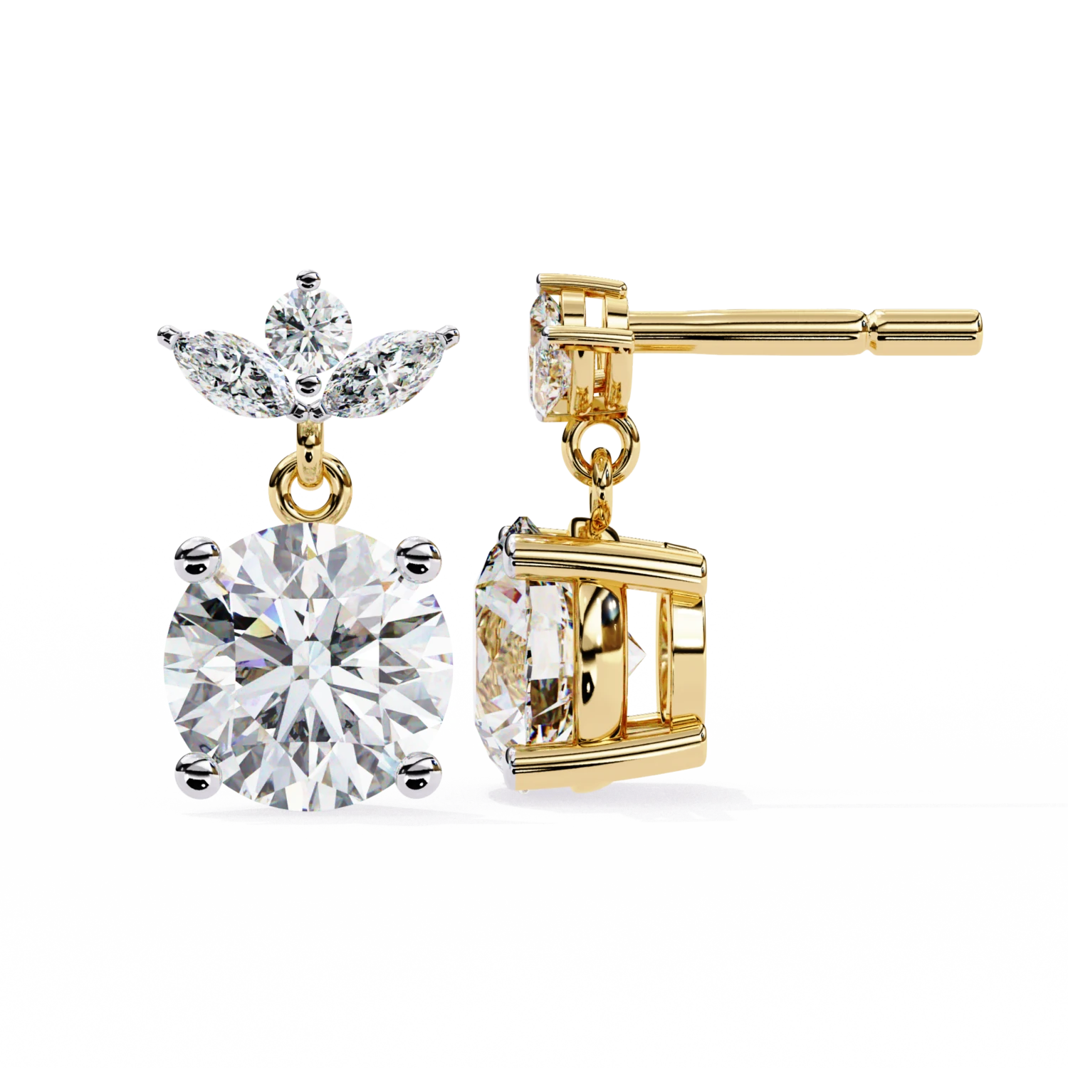 Glimmering Earrings (Solitaire Prices Separate)