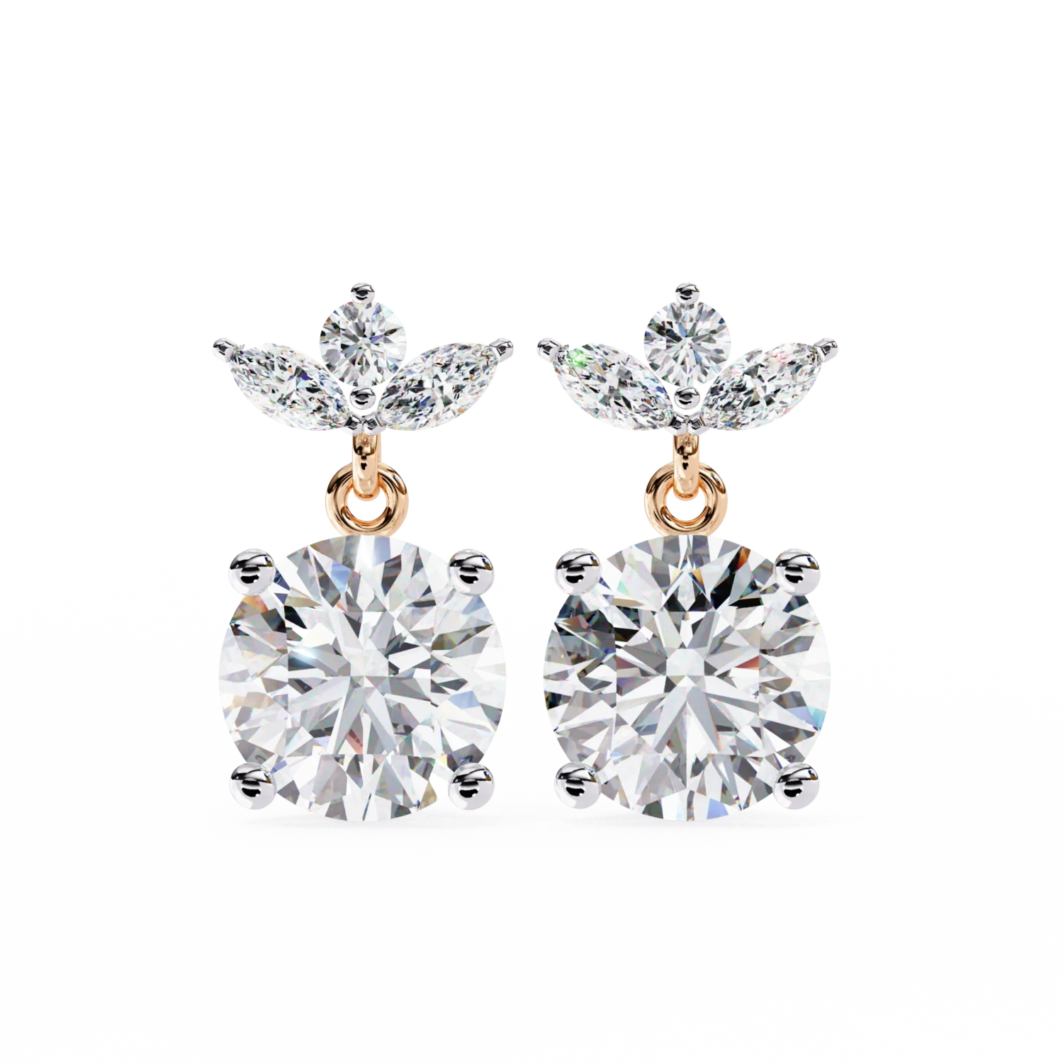 Glimmering Earrings (Solitaire Prices Separate)