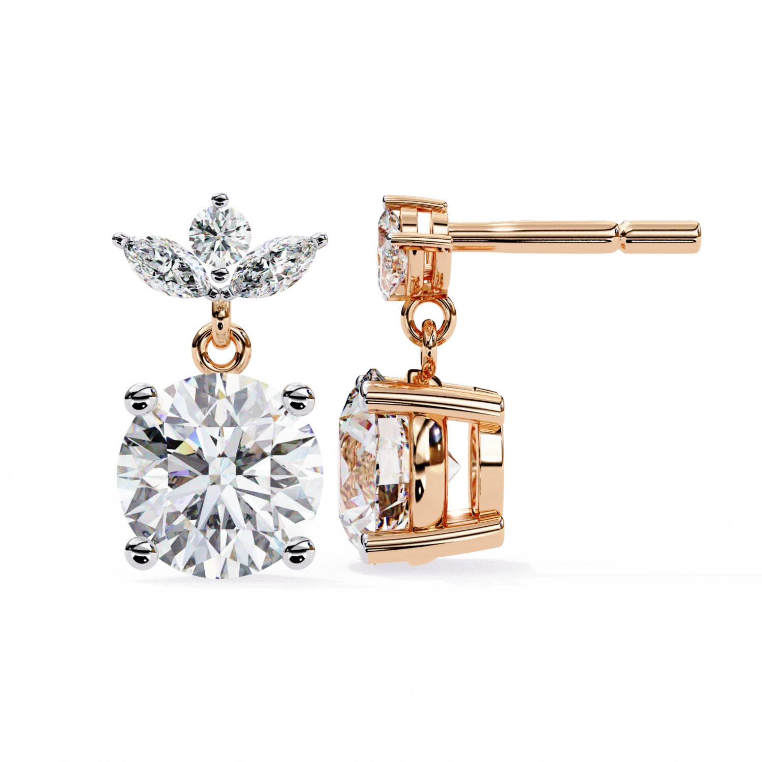 Glimmering Earrings (Solitaire Prices Separate)