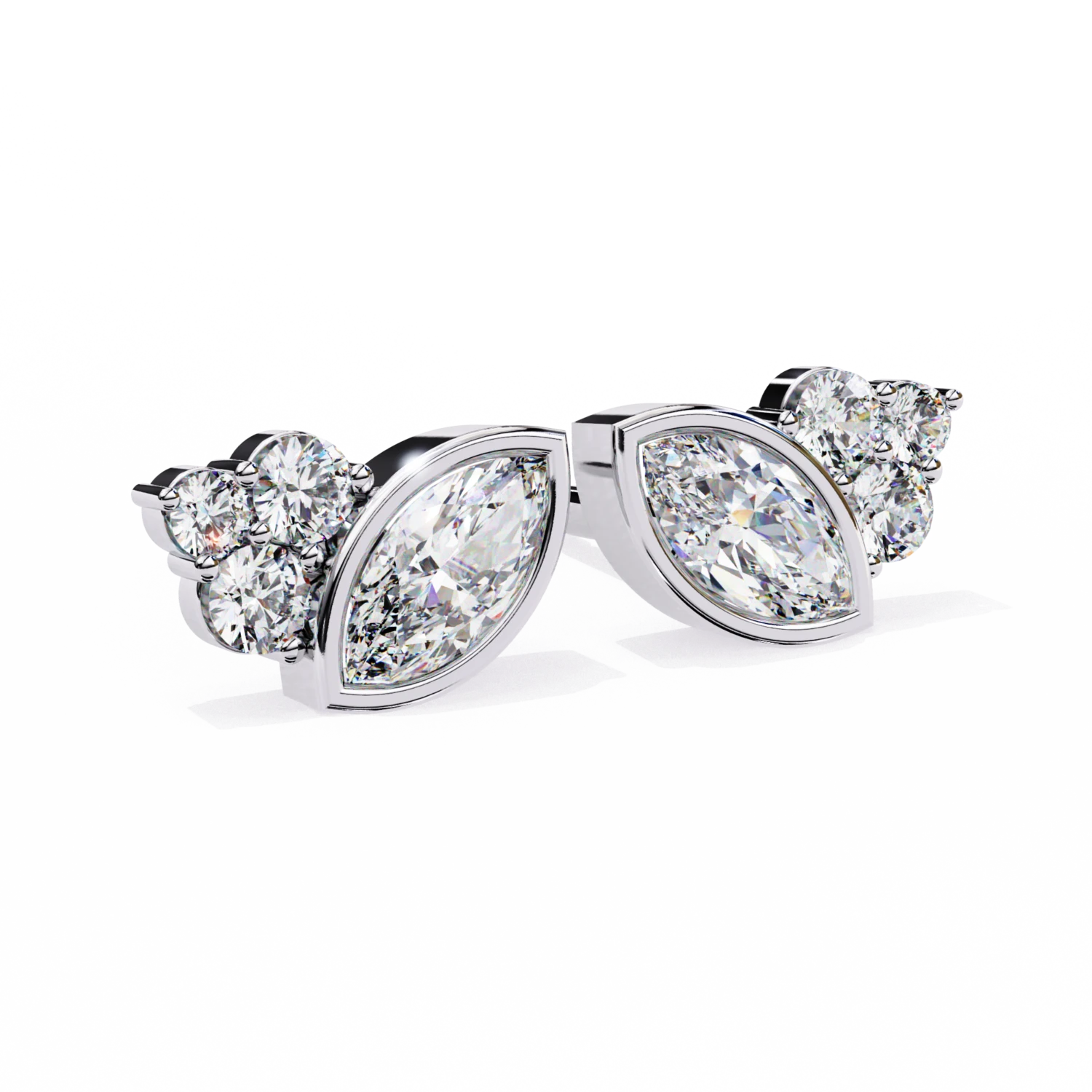 Leaf Embrace Diamond Earrings
