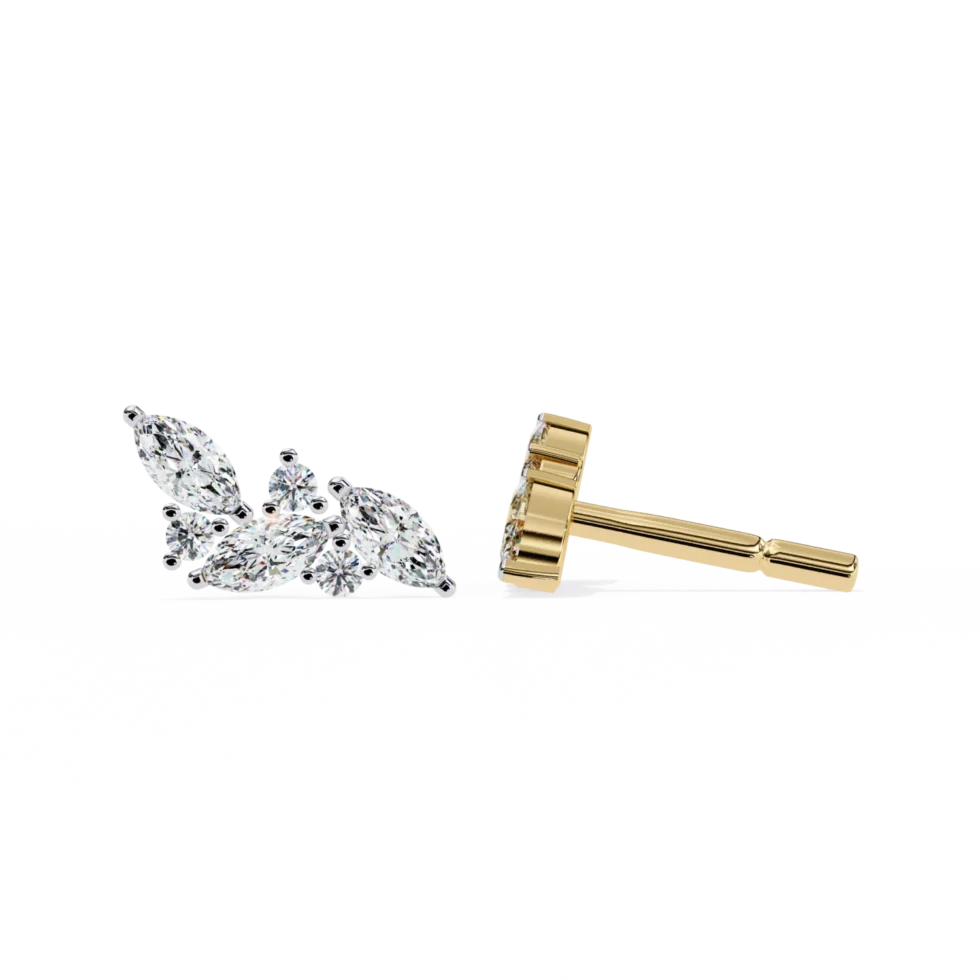 Leaf-Inspired Diamond Earrings 1 ER14038A