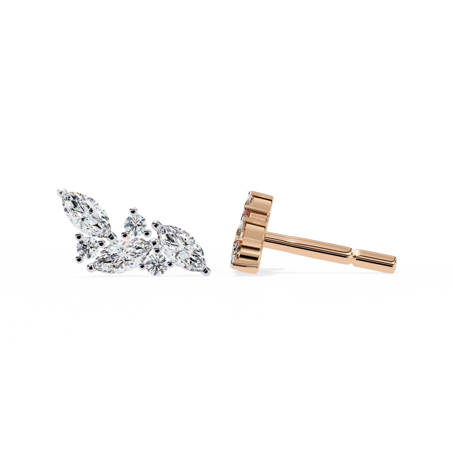 Leaf-Inspired Diamond Earrings