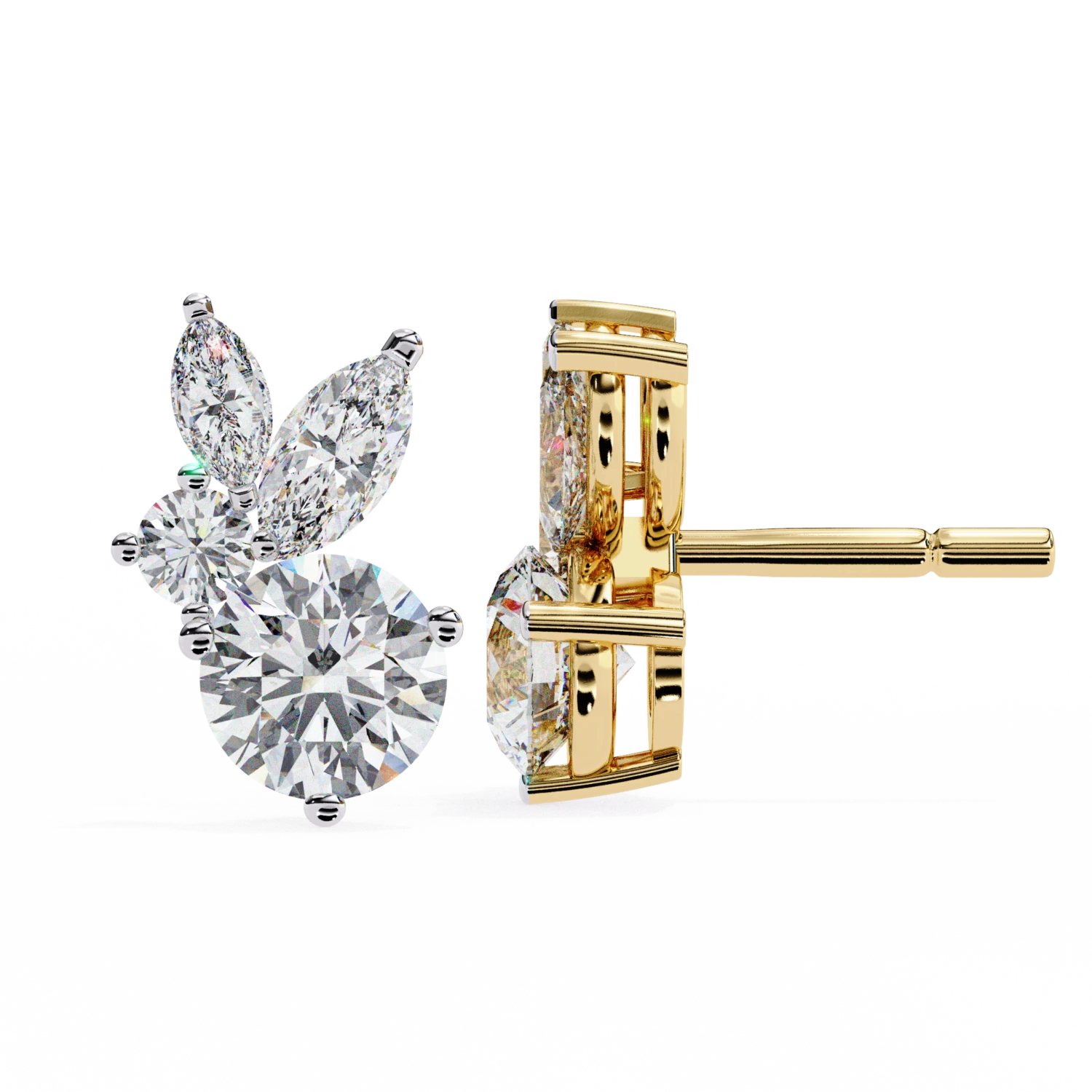 Radiant Blossom Stud (Solitaire Prices Separate)