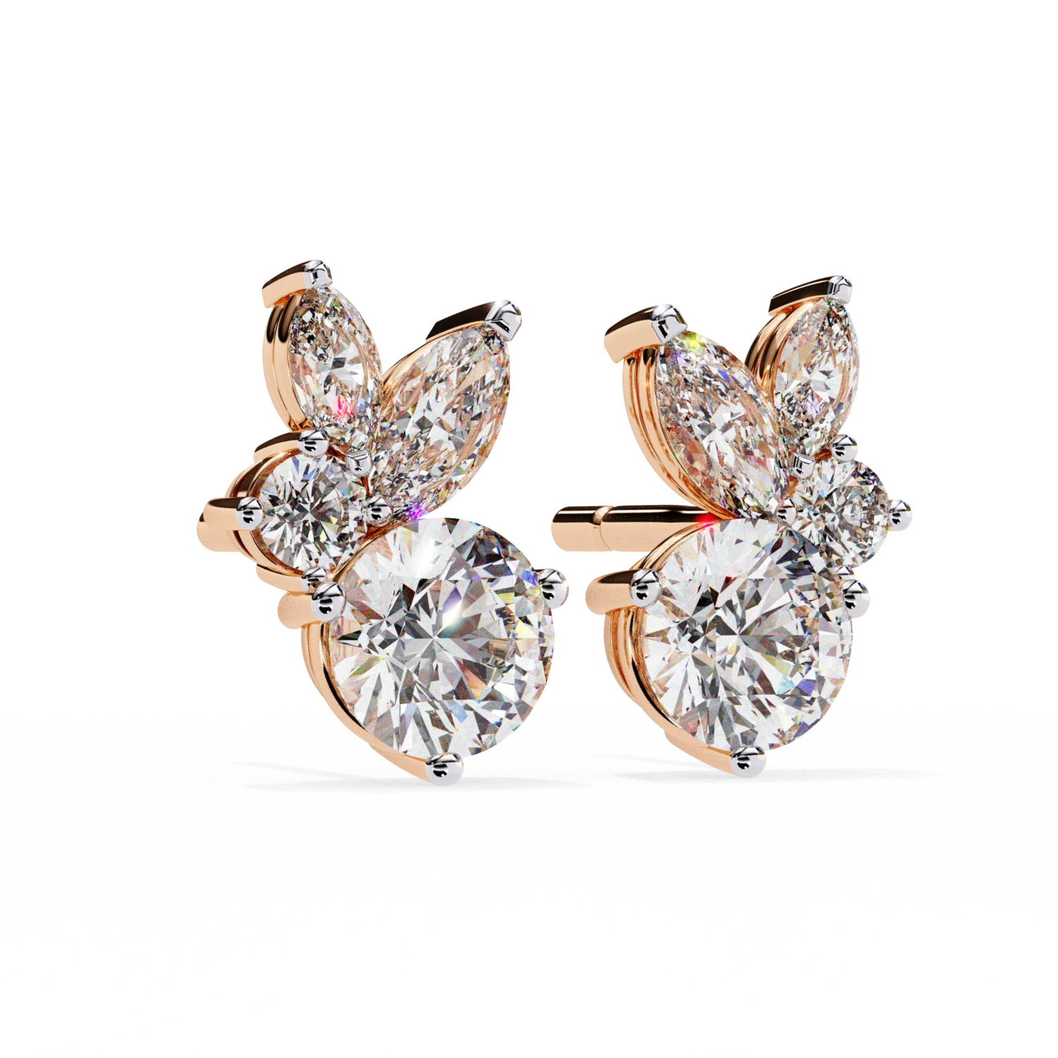 Radiant Blossom Stud (Solitaire Prices Separate)