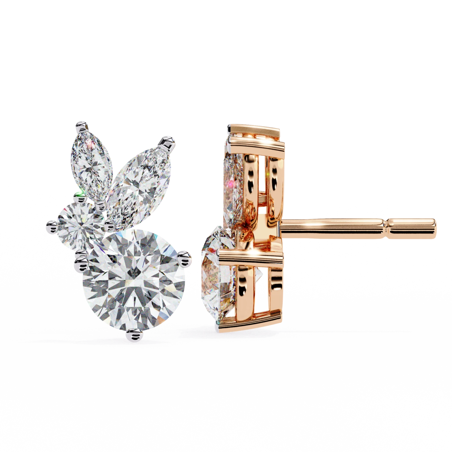 Radiant Blossom Stud (Solitaire Prices Separate)