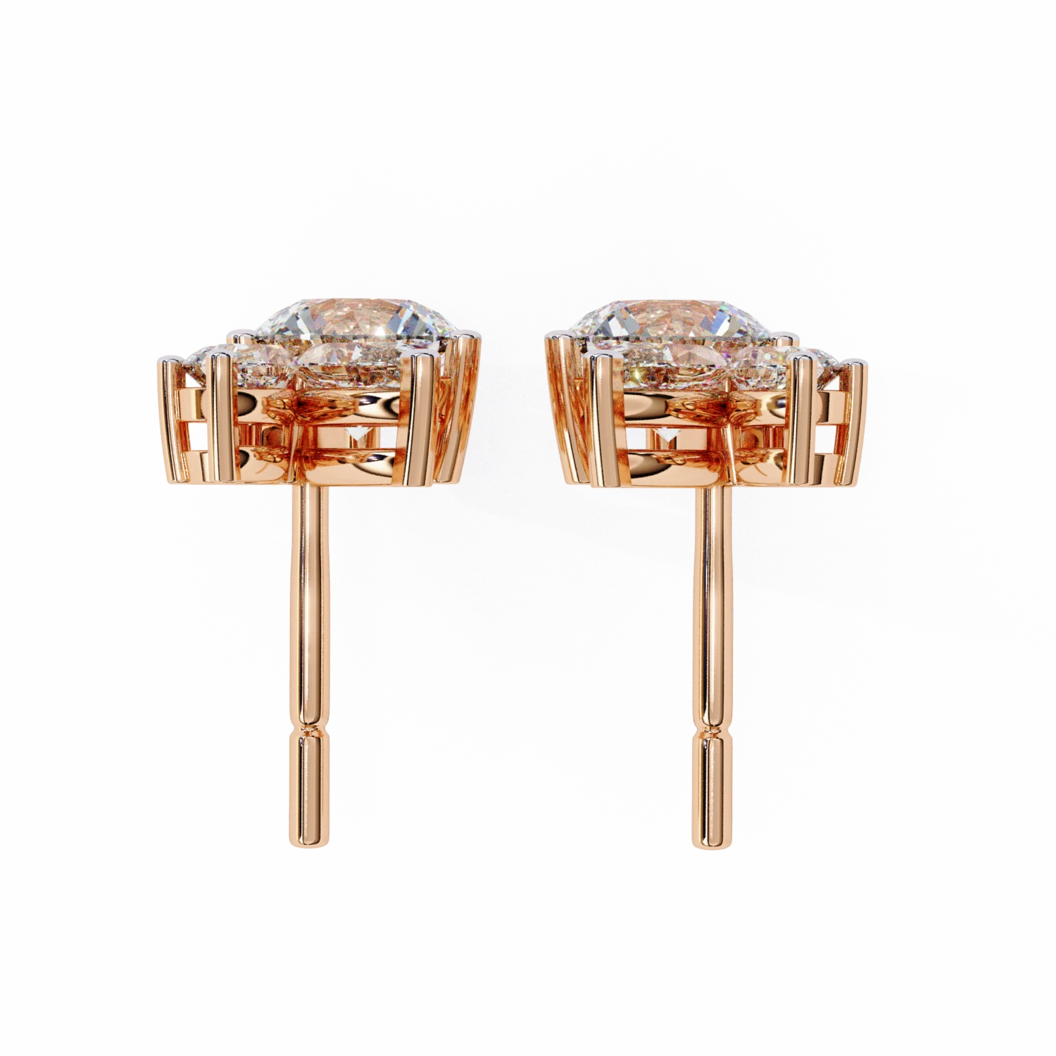 Radiant Blossom Stud (Solitaire Prices Separate)