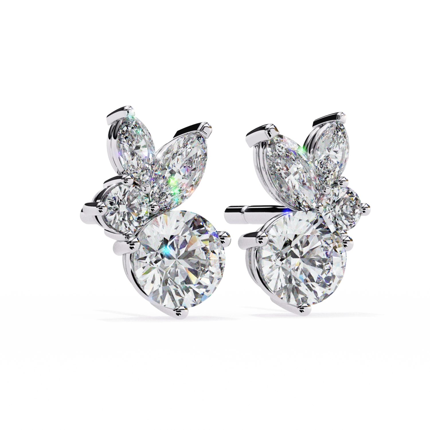 Radiant Blossom Stud (Solitaire Prices Separate)