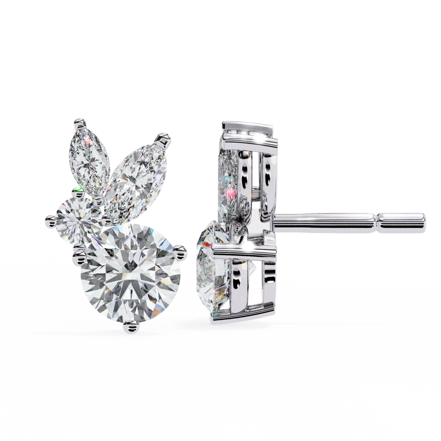 Radiant Blossom Stud (Solitaire Prices Separate)